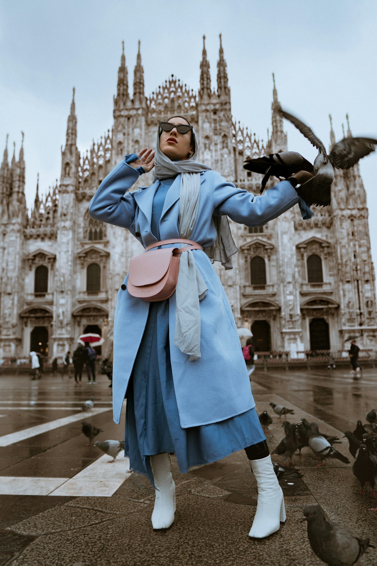 Fashion portrait in a contemporary outfit